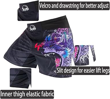 MMA Shorts for Men Fight Shorts Men BJJ Boxing Trunks for Men Grappling