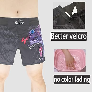 MMA Shorts for Men Fight Shorts Men BJJ Boxing Trunks for Men Grappling