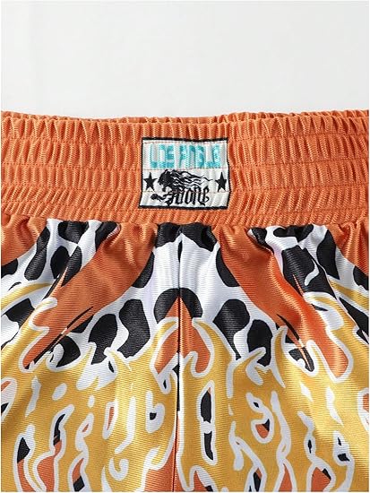 Men's Letter Graphic Print Drawstring Waist Track Shorts with Pocket