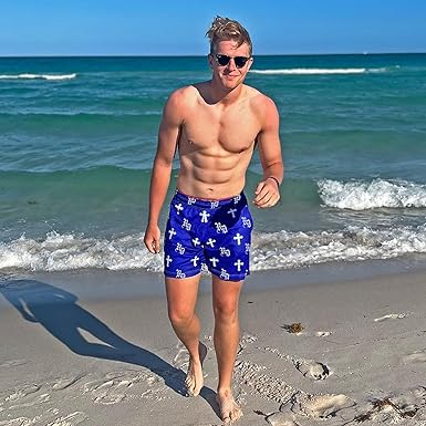 Mens Retro Casual Graphic Shorts